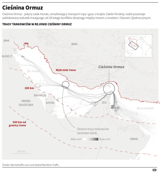 Blokada Cieśniny Ormuz. USA są niezdolne do ochrony statków handlowych