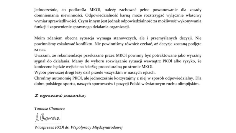 Polacy mogą nie pojechać na igrzyska olimpijskie! Sensacyjny list
