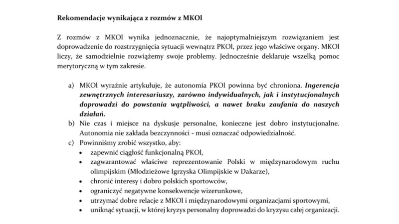 Polacy mogą nie pojechać na igrzyska olimpijskie! Sensacyjny list